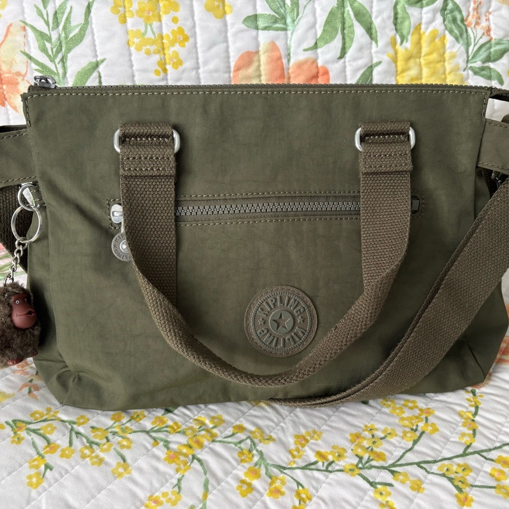 Kipling Olive Green Shoulder Bag